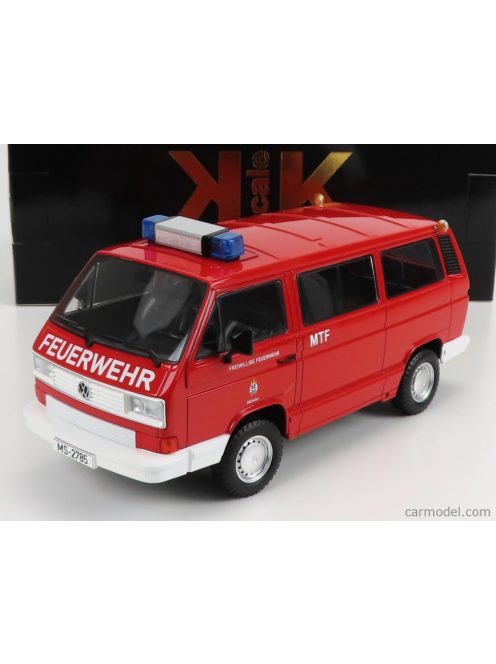 Kk-Scale - Volkswagen T3 Minibus Syncro Feuerwehr 1987 Red