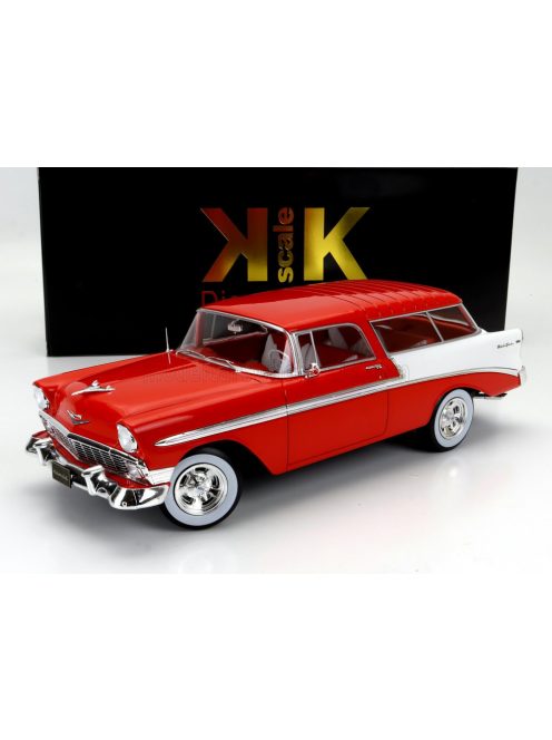 KK-Scale - CHEVROLET BEL AIR NOMAD SW STATION WAGON CUSTOM 1956 RED WHITE