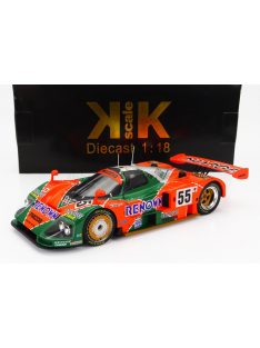   KK-Scale - MAZDA 787B 2.6L TEAM MAZDASPEED CO. LTD. N 55 WINNER 24h LE MANS 1991 B.GACHOT - J.HERBERT - V.WEIDLER ORANGE GREEN SILVER