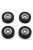 Kk-Scale - Accessories Set 4X Complete Wheels - Set 4X Cerchi A Raggi Black Chrome