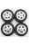 Kk-Scale - Accessories Ferrari 328Gts/Gtb 4X Wheels And Tyre Set 1985 Black