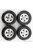 Kk-Scale - Accessories Ferrari 512Bb -365Gt4/Bb - 4X Wheels And Tyre Set 1973 Black