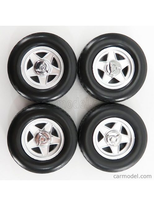 Kk-Scale - Accessories Ferrari 512Bb -365Gt4/Bb - 4X Wheels And Tyre Set 1973 Black