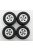 Kk-Scale - Accessories 4X Cromodora Wheel And Tyre Set 1969 Ferrari 365 Gtb Daytona Black