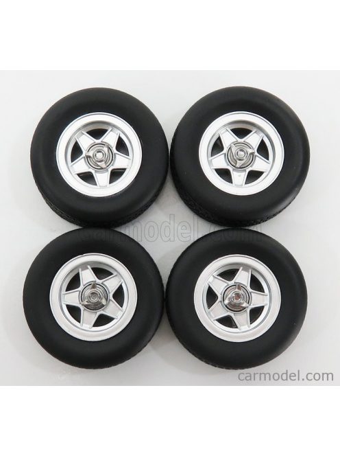 Kk-Scale - Accessories 4X Cromodora Wheel And Tyre Set 1969 Ferrari 365 Gtb Daytona Black