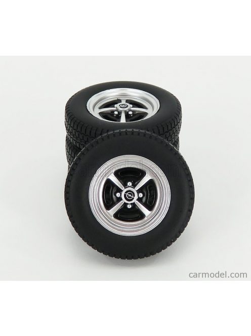 Kk-Scale - Accessories Set 4X Wheel And Tyre Set - Opel Kadett B Sport 1973 Black