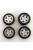 KK-Scale - ACCESSORIES SET 4X WHEELS AND RIMS FOR FERRARI F40 1987 BLACK CHROME