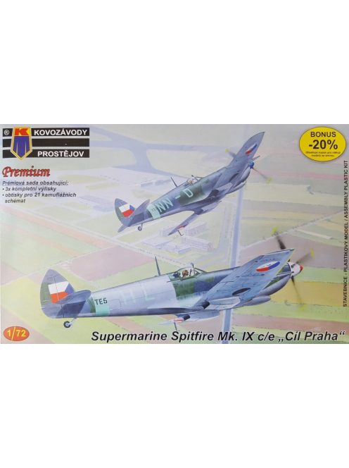 Kovozavody Prostejov - 1/72 S.Spitfire Mk.IXC/E ,Cíl Praha ,3x,20 version