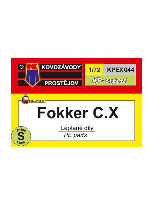 Kovozavody Prostejov - 1/72 Fokker C.X PE parts