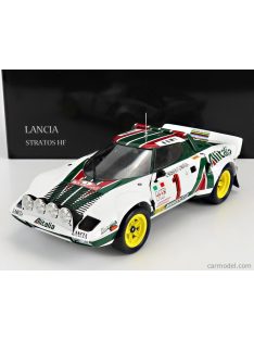   Kyosho - Lancia Stratos Hf Alitalia (Night Version) N 1 Winner Rally Montecarlo 1977 S.Munari - S.Maiga White Green