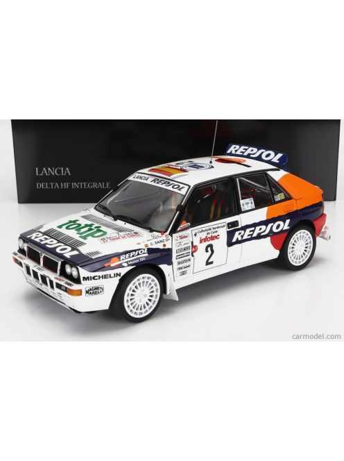 Kyosho - Lancia Delta Hf Integrale Evoluzione Repsol N 2 4Th Rally Tour De Corse 1993 C.Sainz - L.Moya White Blue Orange