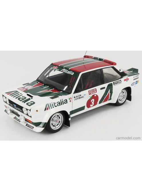 Kyosho - Fiat 131 Abarth Alitalia N 3 Winner Rally 1000 Lakes 1978 M.Alen - I.Kivimaki White Green Red