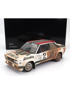   Kyosho - FIAT 131 ABARTH ALITALIA (dirty and night version) N 2 4th RALLY MONTECARLO 1978 WALTER ROHRL - CHRISTIAN GEISTDORFER WHITE GREEN RED