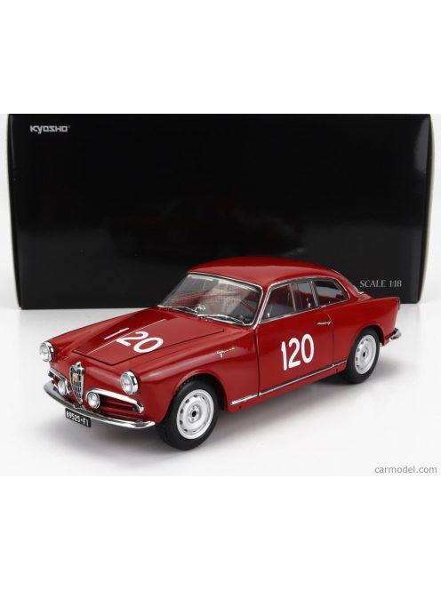 Kyosho - Alfa Romeo Giulietta Sv Sprint Veloce N 120 Mille Miglia 1956 G.Becucci - P.Cazzato Red