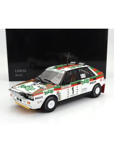   Kyosho - LANCIA DELTA HF INTEGRALE 4WD (night version) TEAM LANCIA TOTIP N 1 WINNER RALLY TARGA FLORIO 1987 DARIO CERRATO - GIUSEPPE CERRI WHITE RED GREEN