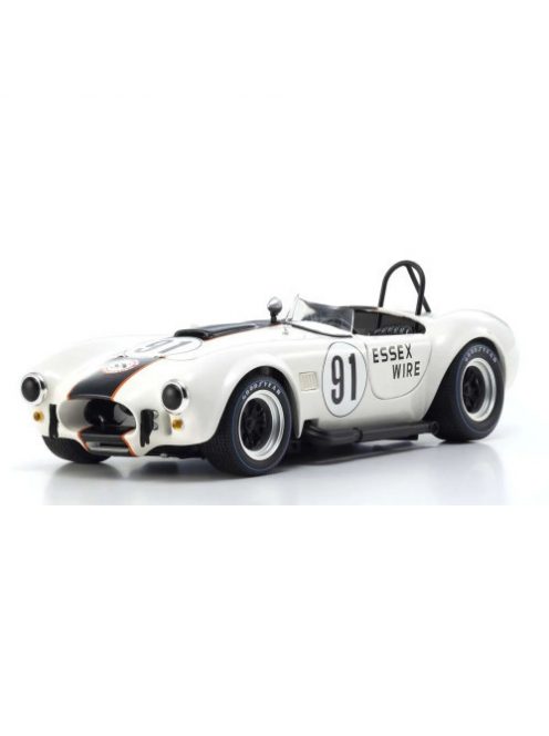 Kyosho - 1:18 Shelby Cobra 427 S/C - Essex Wire - White/Dark Blue (08047Ew)