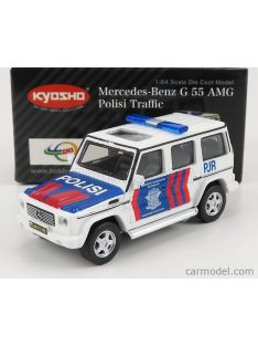   Kyosho - Mercedes Benz G-Class G55 Amg Polisi Traffic 2018 White Red Blue