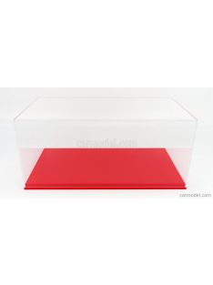   Luxcase - Vetrina Display Box Base In Ecopelle Rossa - Synthetic Leather Base Red - Lungh.Lenght 45.8 Cm X Largh.Width 25.1 Cm X Alt.Height 20.6 Cm (Altezza Interna Cm 18.5) Red