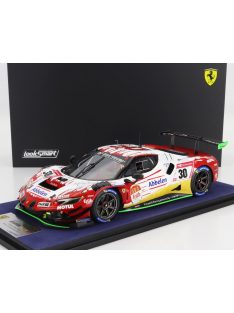   LookSmart - FERRARI 296 GT3 3.0L TWIN TURBO V6 TEAM FRIKADELLI RACING N 30 WINNER 24h NURBURGRING 2023 EARL BAMBER - NICKY CATSBURG - FELIPE FERNANDEZ LASER - DAVID PITTARD - CON VETRINA - WITH SHOWCASE WHITE RED