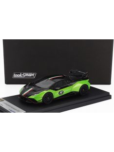   LookSmart - LAMBORGHINI HURACAN STO LP640-2 N 10 ITALIAN STRIPE 2023 - 10th ANNIVERSARY GREEN BLACK