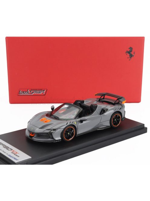 LookSmart - FERRARI SF90 XX STRADALE SPIDER 2024 GRIGIO NARDO - GREY ORANGE BLACK