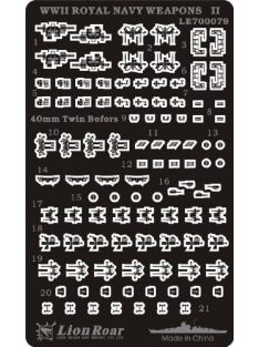   Lion Roar-Greatwallhobby - WWII Royal Navy Weapons (Bofors 40mm/Oerlikon 20mm/MKII 12.7mm)