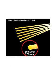   Lion Roar-GreatwallHobby - Brass Beams 0,5mm Round (200mm,6pcs/set)