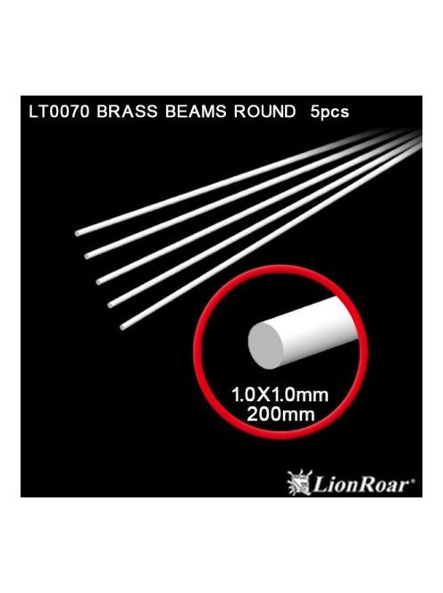 Lion Roar-Greatwallhobby - Plastic Beams 1.0mm Round (200mm, 5/set)