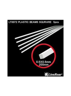   Lion Roar-Greatwallhobby - Plastic Beams 0.5mm Square Rod(200mm,6/s