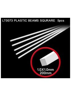   Lion Roar-Greatwallhobby - Plastic Beams 1.0mm Square Rod(200mm,5/s