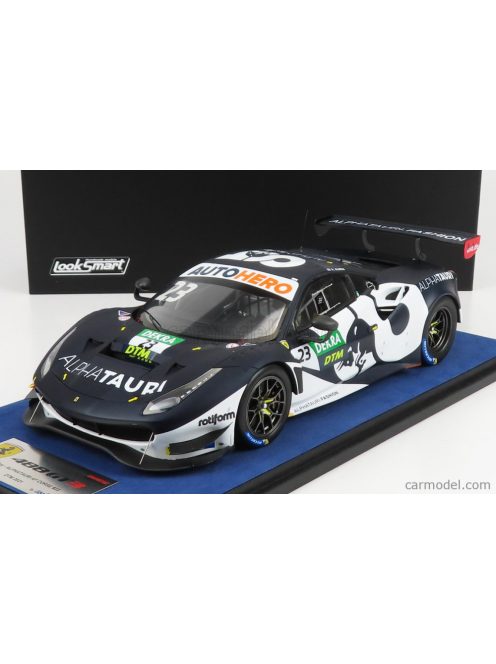 Looksmart - Ferrari 488 Gt3 Evo 3.9L Turbo V8 Team Alphatauri N 23 Dtm Season 2021 A.Albon Matt Blue White