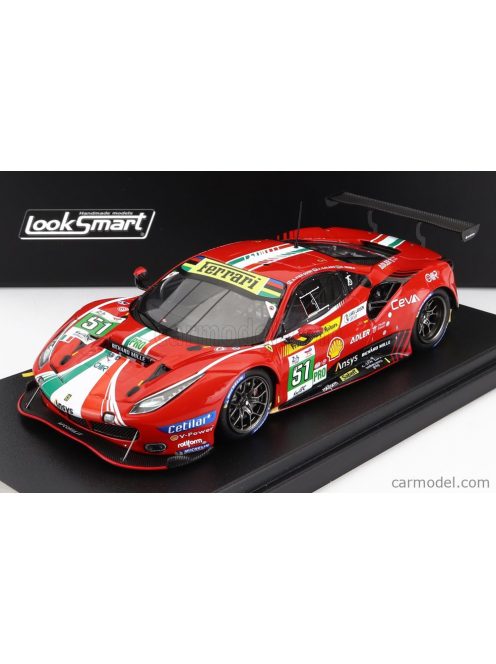 Looksmart - Ferrari 488 Gte Evo 3.9L Turbo V8 Team Af Corse N 51 2Nd Lmgte Pro Class 24H Le Mans 2022 A.P.Guidi - J.Calado - D.Serra Red