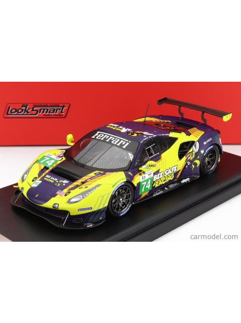 Looksmart - Ferrari 488 Gte Evo 3.9L Turbo V8 Team Riley Motortsport N 74 24H Le Mans 2022 F.Fraga - S.Bird - S.Van Gisbergen Yellow Purple