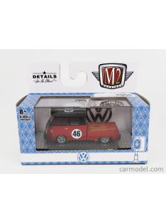   M2Machines - Volkswagen T1 Samba Minibus N 46 Double Cab Usa Model Custom 1960 Red Black