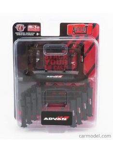   M2-Machines - Accessories Set 5X Advan Garage Set Officina - Ponte Sollevatore Auto - Four Post Lift Black