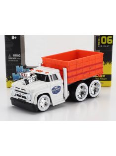   Maisto - CHEVROLET C-60 GRAIN TRUCK 3-ASSI CUSTOM 1966 WHITE ORANGE