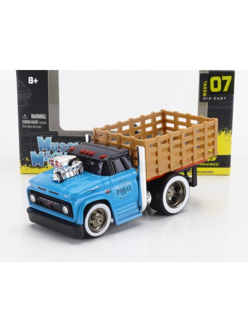 Maisto - CHEVROLET C-60 TRUCK STAKEBED PABLO 3-ASSI CUSTOM 1966 BLUE