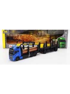   Maisto - VOLVO FH16 XL 750 TRUCK TRASPORTO TRONCHI TRUNK TRANSPORT 2018 BLUE BLACK