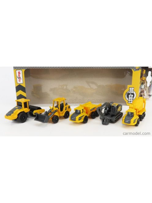 Maisto - Volvo Set 5X Movimento Terra Scraper Excavator Truck Yellow Black