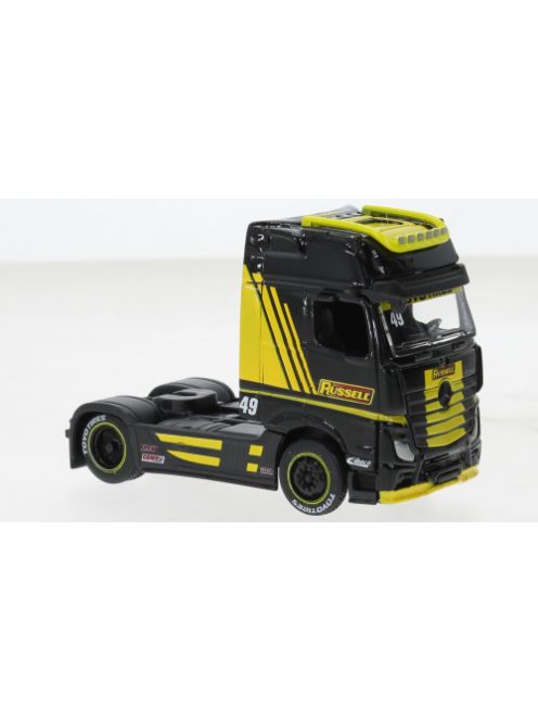 Maisto - Maisto, Mercedes Actros 1851 MP4 Gigaspace, schwarz/gelb, 1:64