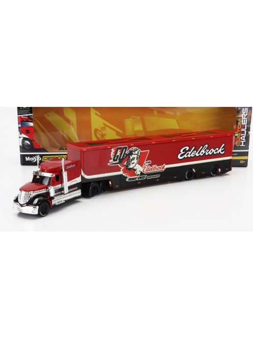 Maisto - MACK ANTHEM TRUCK EDELBROCK CAR TRANSPORTER 2020 RED BLACK