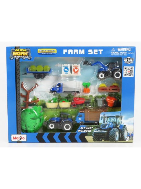 Maisto - New Holland Farm Set T7-315 Tractor With Accessories 2018 Various