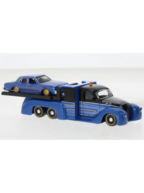 Maisto - Maisto, Missile Tow Flatbed, blau/schwarz, 1:64