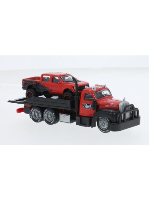 Maisto - Maisto, Mack B-61 Flatbed, rot, 1953, 1:64