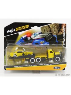   Maisto - Mack B-61 Ramp Truck With Ford Usa Mustang 1965 Yellow