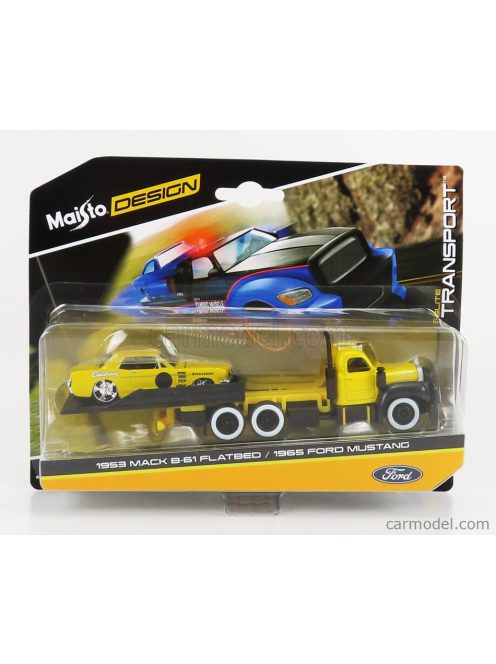 Maisto - Mack B-61 Ramp Truck With Ford Usa Mustang 1965 Yellow