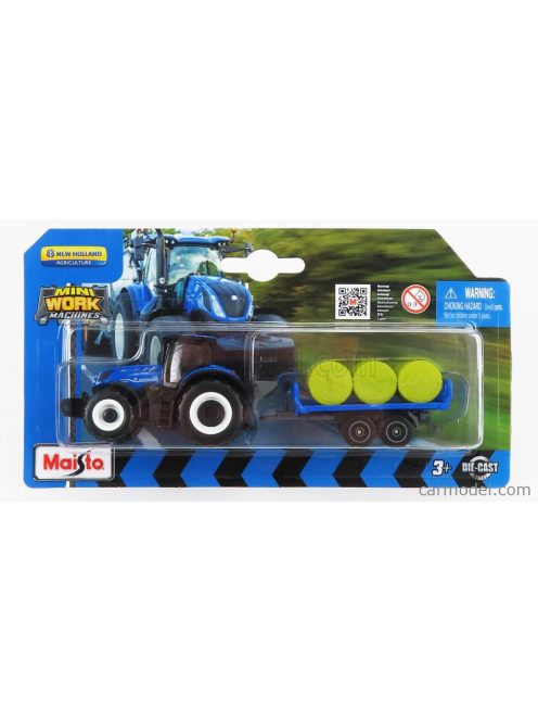 Maisto - New Holland T7-315 Tractor With Trailer 2018 Blue Green