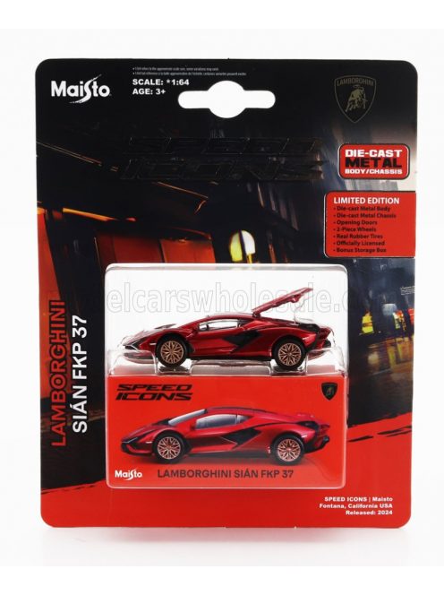 Maisto - LAMBORGHINI SIAN FKP 37 HYBRID 2020 RED MET