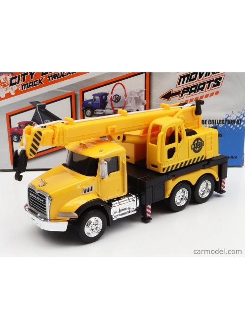 Maisto - Mack Anthem Truck 3-Assi Cane Gru 2020 Yellow Black