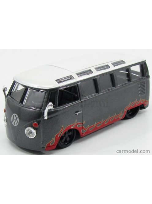 Maisto - Volkswagen T1 Samba Minibus Custom 1967 Grey Met White